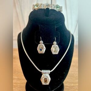 RARE**Authentic Brighton necklace, bracelet and earrings set